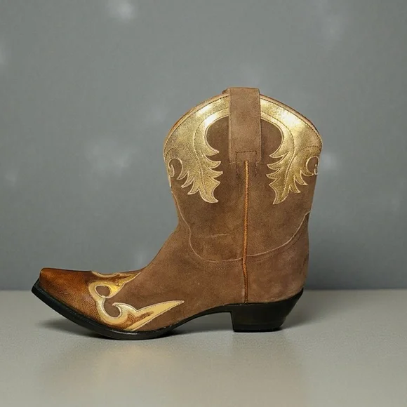 Old Gringo Women's Nevada Short Overlay Suede Western Boots Size 9 - Picture 1 of 11